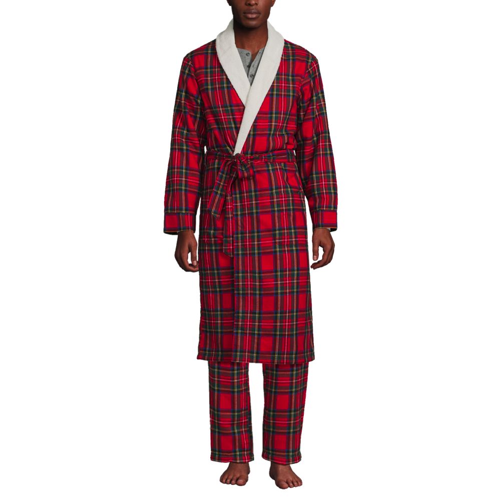 Matching Plaid Flannel Robe for Men