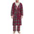 Men's Sherpa Fleece Lined Flannel Robe, Front