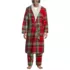 Men's Sherpa Fleece Lined Flannel Robe, Front