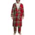 Men's Sherpa Fleece Lined Flannel Robe, Front