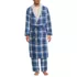Men's Sherpa Fleece Lined Flannel Robe, Front