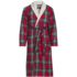 Men's Sherpa Fleece Lined Flannel Robe, Front