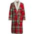 Men's Sherpa Fleece Lined Flannel Robe, Front