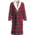 Men's Tall Sherpa Fleece Lined Flannel Robe, Front