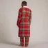 Men's Sherpa Fleece Lined Flannel Robe, Back