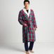 Men's Sherpa Fleece Lined Flannel Robe, Front