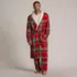 Men's Sherpa Fleece Lined Flannel Robe, Front