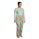 Women's Plus Size Knit Pajama Set Long Sleeve T-Shirt and Pants, alternative image