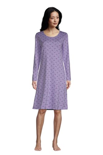 women's long sleeve cotton nightgowns