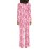 Women's Knit Pajama Set Long Sleeve T-Shirt and Pants, Back