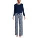 Women's Knit Pajama Set Long Sleeve T-Shirt and Pants, Front