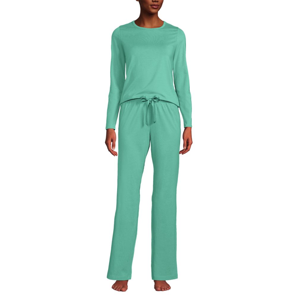 Women's Knit Pajama Set Long Sleeve T-Shirt and Pants