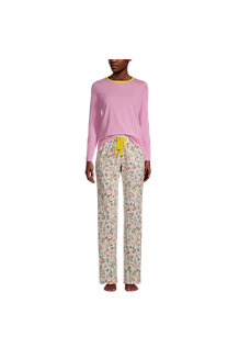 Le Pyjama 2 Pièces en Coton Stretch, Femme