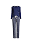 Gemustertes Jersey Pyjama-Set in Plus-Größe image number 3