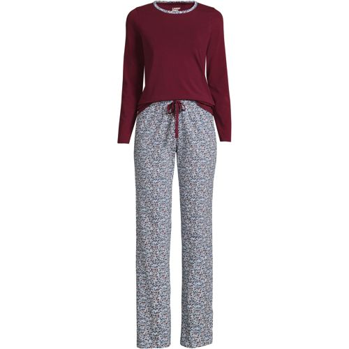 Pyjama 2 Pièces en Coton Stretch, Femme Stature Standard