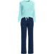 Women's Tall Knit Pajama Set Long Sleeve T-Shirt and Pants, Front