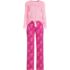 Women's Knit Pajama Set Long Sleeve T-Shirt and Pants, Front