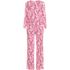 Women's Knit Pajama Set Long Sleeve T-Shirt and Pants, Front