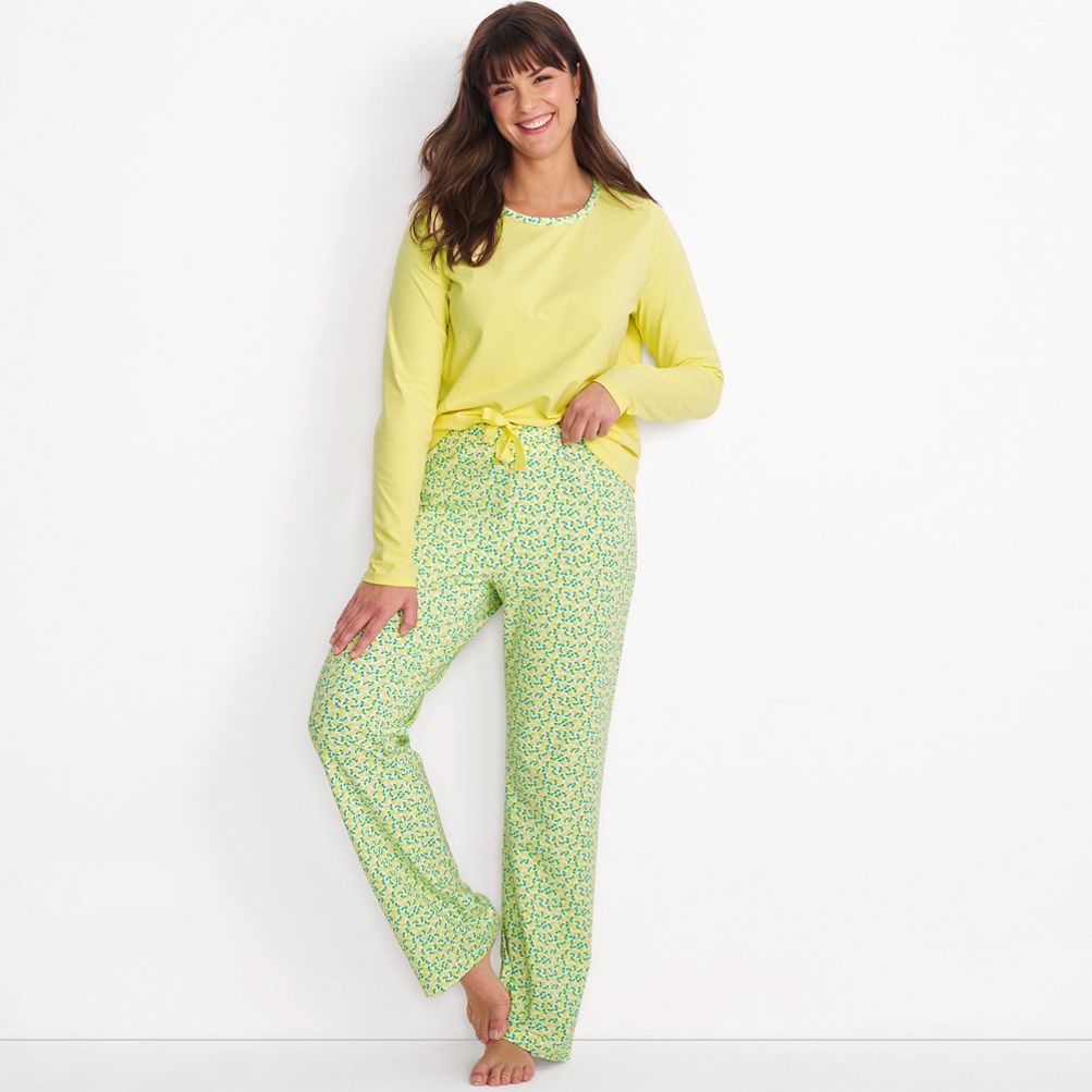 Adr Women's Ribbed Knit Pajamas Set Set With Pockets, Drop