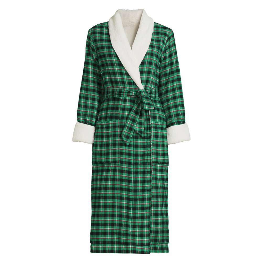 Jersey-Lined Flannel Robe