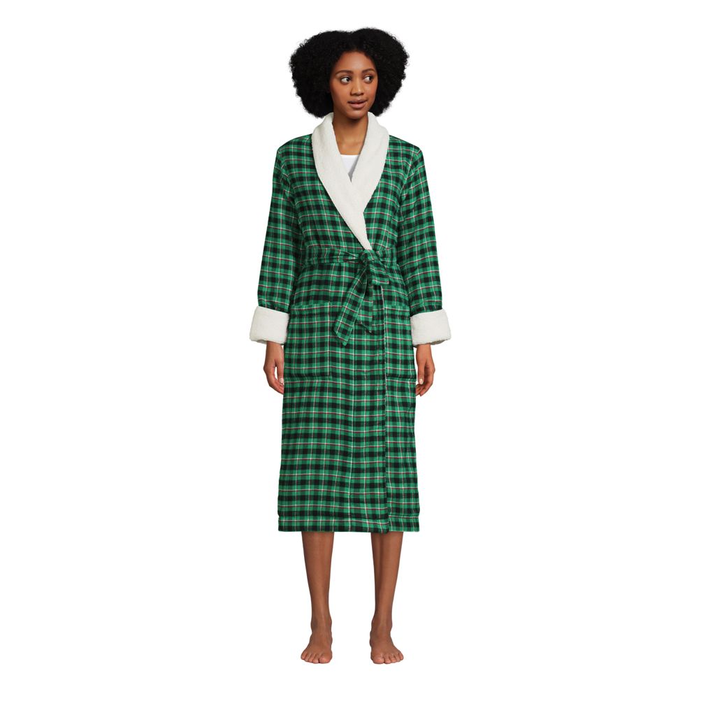 Buffalo Plaid Adult Fleece Robe - Little Blue House CA