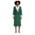 Women's Petite Flannel Sherpa Fleece Lined Long Robe, Front