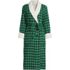 Women's Petite Flannel Sherpa Fleece Lined Long Robe, Front