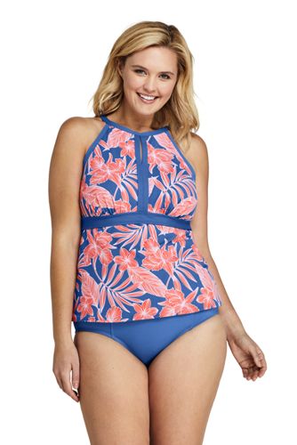 lands end plus size tankini tops