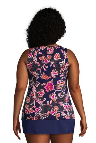 extra long tankini tops plus size