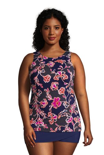 lands end plus size tankini tops