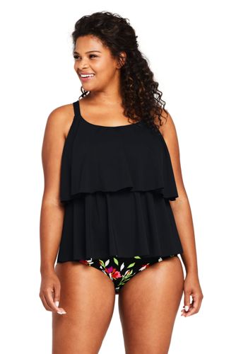 tiered ruffle swimsuit plus size