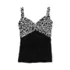 Women's Wrap Underwire Tankini Top Swimsuit Print, Front