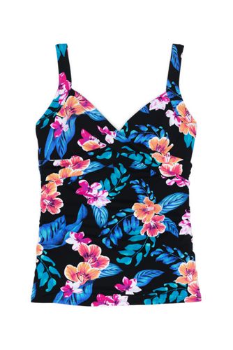 Women's DDD-Cup Keyhole High Neck Modest Tankini Top Swimsuit Adjustable  Straps Print