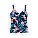 Women's Wrap Underwire Tankini Top Swimsuit Print, Front
