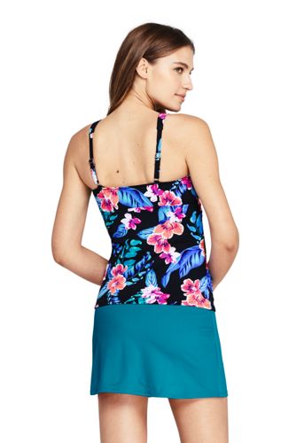Women's Wrap Underwire Tankini Top Swimsuit Print - image 5