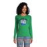 Women's Petite Christmas Crewneck Long Sleeve T-Shirt Graphic, Front