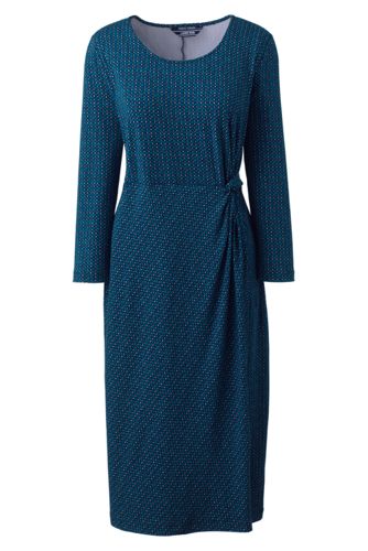 knotted wrap dress