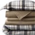 Comfy Super Soft Cotton Flannel Plaid Duvet Bed Cover - 5oz, Front