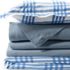 Comfy Super Soft Cotton Flannel Plaid Duvet Bed Cover - 5oz, Front