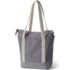 Medium Solid Color 5 Pocket Zip Top Long Handle Canvas Tote Bag, Back
