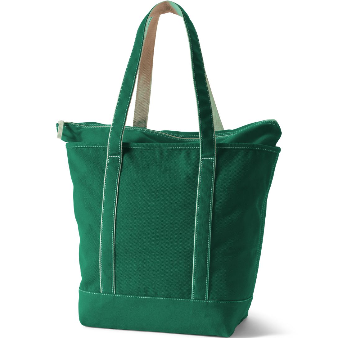 Medium Solid Color 5 Pocket Open Top Canvas Tote Bag