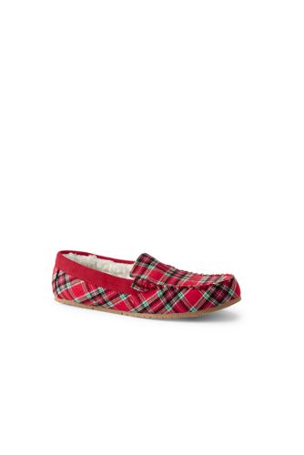 women's plaid moccasins
