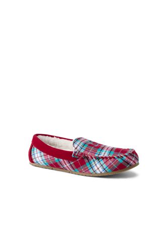 women's plaid moccasins