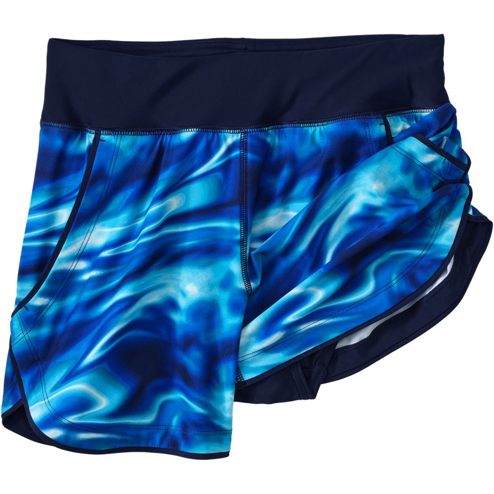 Lands' End Women's 3 Quick Dry Swim Shorts With Panty - 16 - Electric Blue  : Target