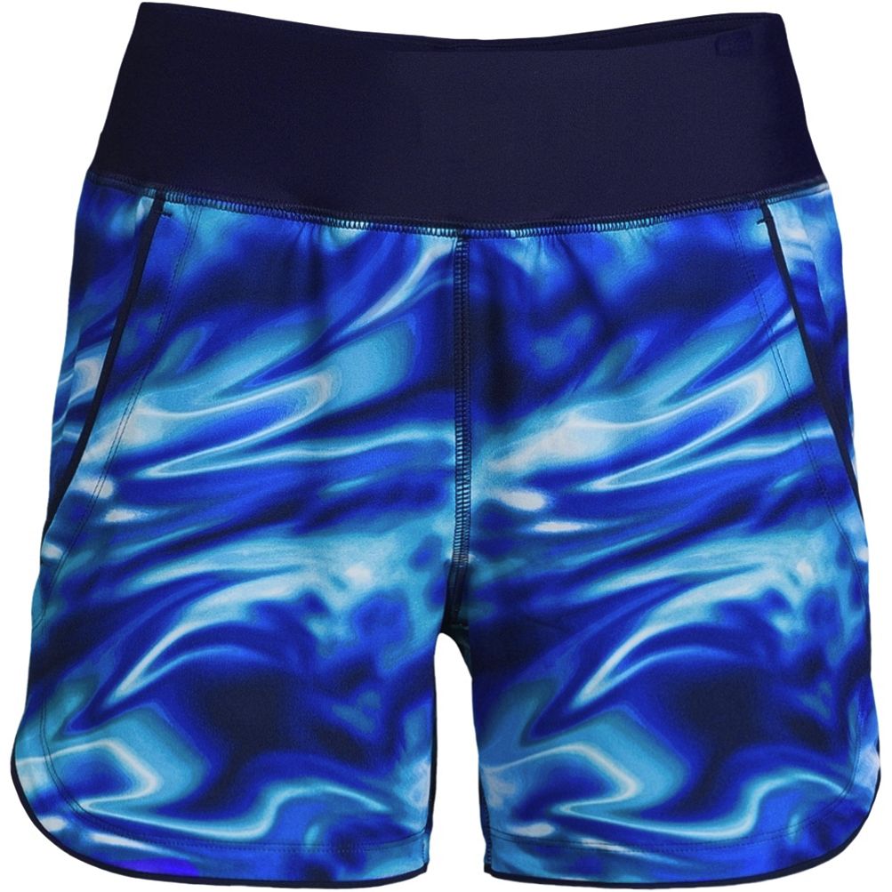 Quick-dry swim shorts with large logo print