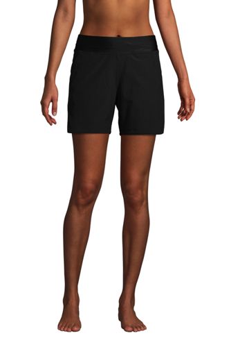 Board Shorts Lands End Womens 5 Quick Dry Elastic Waist Board Shorts ...