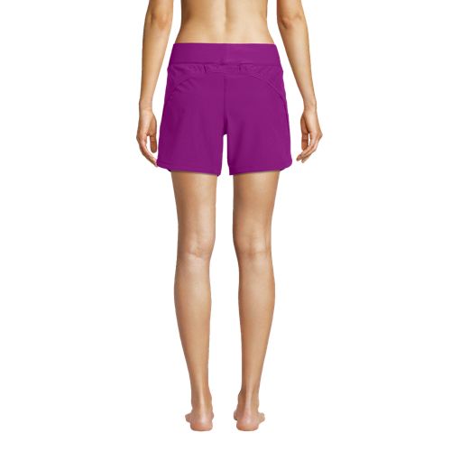 Women's 5 Quick Dry Elastic Waist Board Shorts Swim Cover-up