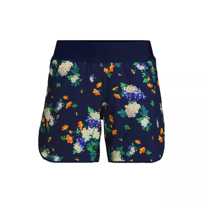 Women's Plus Size SunShade UPF 50 5" Board Shorts with Panty, Front
