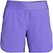 Women's Plus Size 5" Quick Dry Elastic Waist Board Shorts Swim Cover-up Shorts with Panty, Front