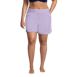 Women's Plus Size 5" Quick Dry Elastic Waist Board Shorts Swim Cover-up Shorts with Panty, Front